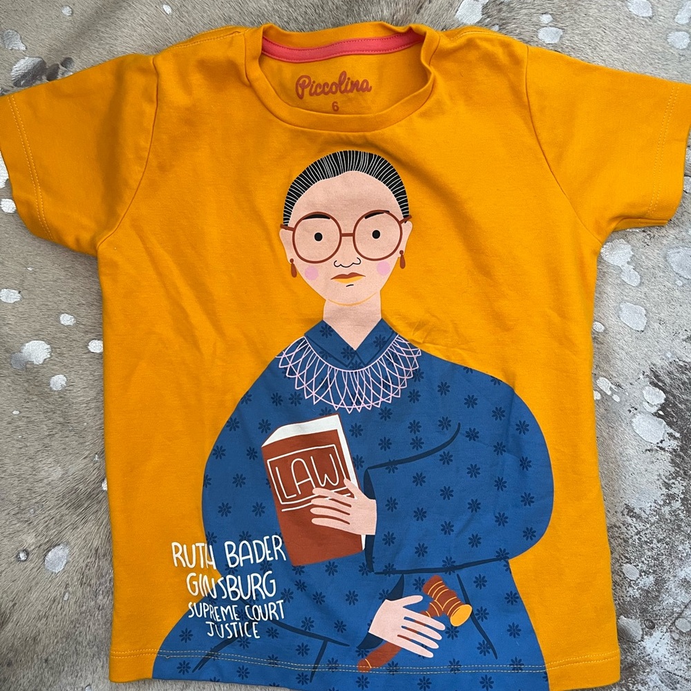 PICCOLINA RUTH BADER GINSBURG RBG T-SHIRT SIZE 6 EXCELLENT UNWORN CONDITION NWOT